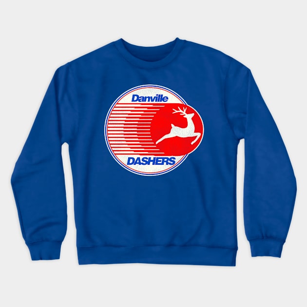 Defunct Danville Dashers Hockey Team Crewneck Sweatshirt by Defunctland